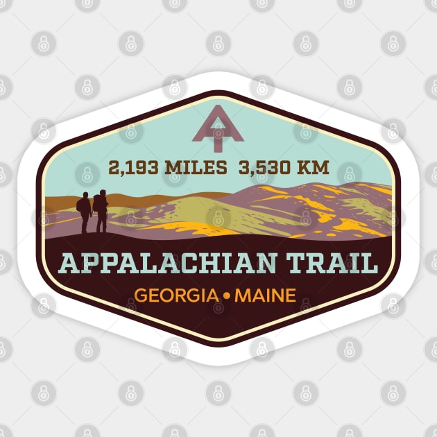 Appalachian Trail - Georgia to Maine - Trail Hiking Badge Sticker by TGKelly